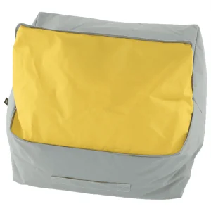 Fotoliu tip sac, gri/material textil verde, ALIMOR
