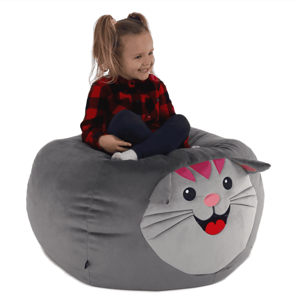 Fotoliu tip sac, material textil gri, BABY TIPUL 1 5