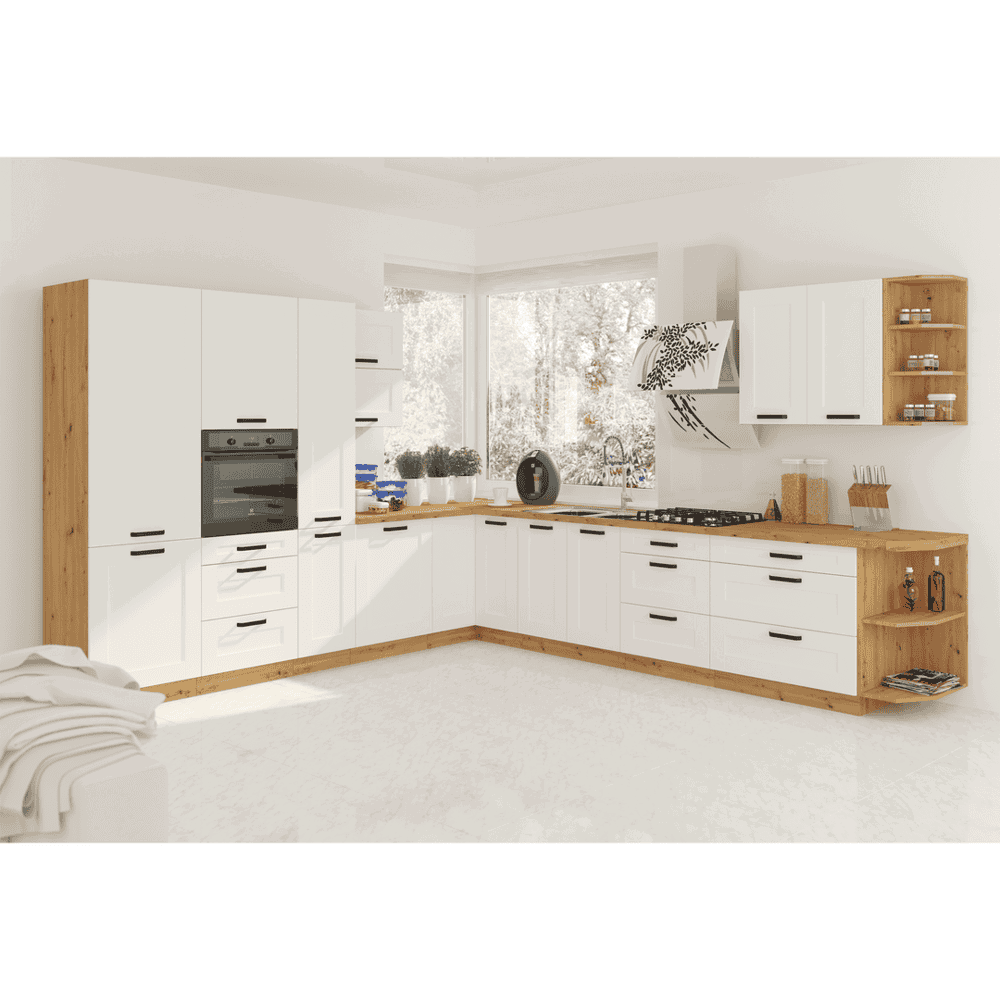 Dulap inferior, alb/stejar artizan, LULA 60 D 1F BB 3