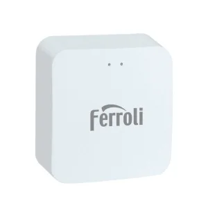 Kit controler gateway si 6 capete termostat smart pentru calorifer Ferroli, Wi-Fi, control de la distanta, siguranta pentru copii, detectare fereastra deschisa, afisaj digital, programabil, alb