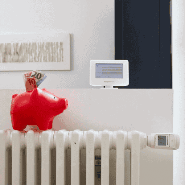 Kit termostat de ambient si 10 capete termostat smart pentru calorifer Honeywell Home, Wi-Fi, control de la distanta, siguranta pentru copii, detectare fereastra deschisa, protectie la inghet, afisaj digital 4