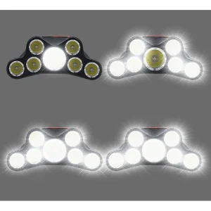 Lanterna de cap 7 LED, T26, 4 moduri iluminare, USB