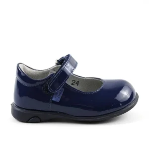 Pantofi usori , de copii , din piele naturala , lacuita 1862-BLEUMARIN/10
