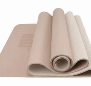 Saltea Yoga pentru exercitii, din cauciuc, 183x61 cm, Beige