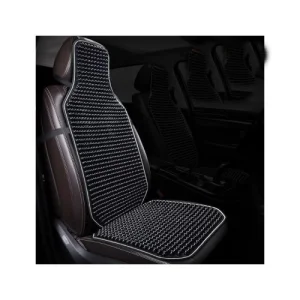 Husa scaun auto cu bile din lemn culoare Neagra 122x42cm Cod: PGP08