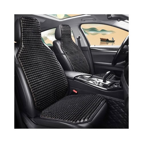 Husa scaun auto cu bile din lemn culoare Neagra 122x42cm Cod: PGP08 3