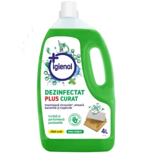 Solutie dezinfectanta universala Igienol, lichid fara clor, antibacterian, multi-suprafete, 4 L, verde