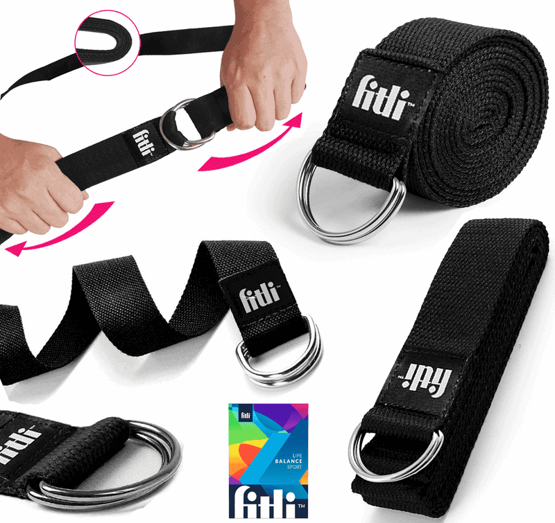 Curea de Yoga pentru exercitii de intensitate puternica, 300 cm, Negru 10