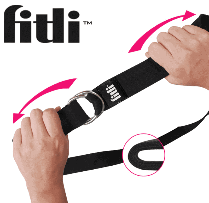Curea de Yoga pentru exercitii de intensitate puternica, 300 cm, Negru 11