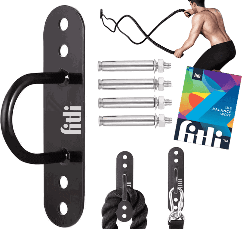 Dispozitiv prindere franghie antrenament, pentru perete, Negru 18