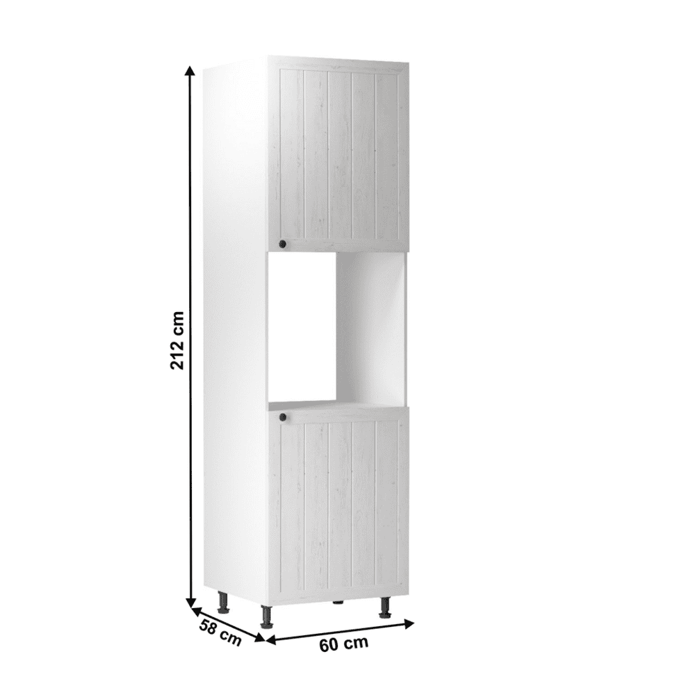 Dulap pentru alimente D60P, alb/pin Andersen, dreapta, PROVENCE 5