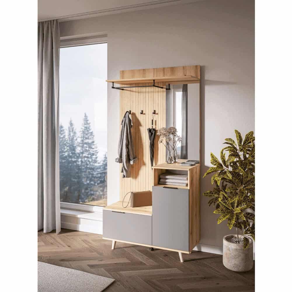 Set pentru hol, stejar evoke/grafit, NODRI 11