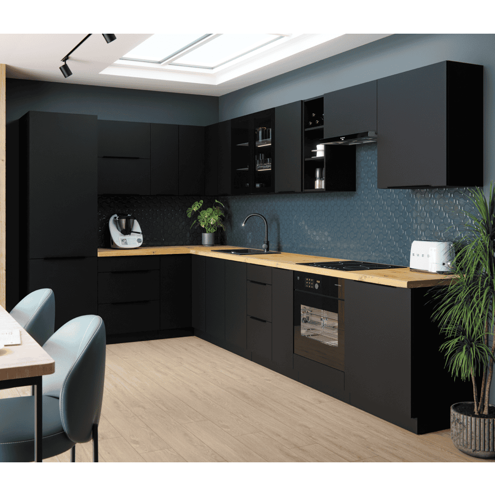 Dulap superior, negru, SIBER 80 GU-36 1F 17