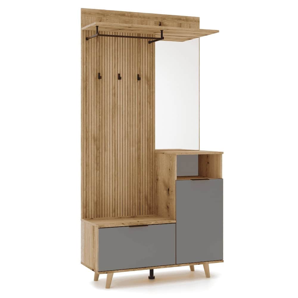Set pentru hol, stejar evoke/grafit, NODRI 20
