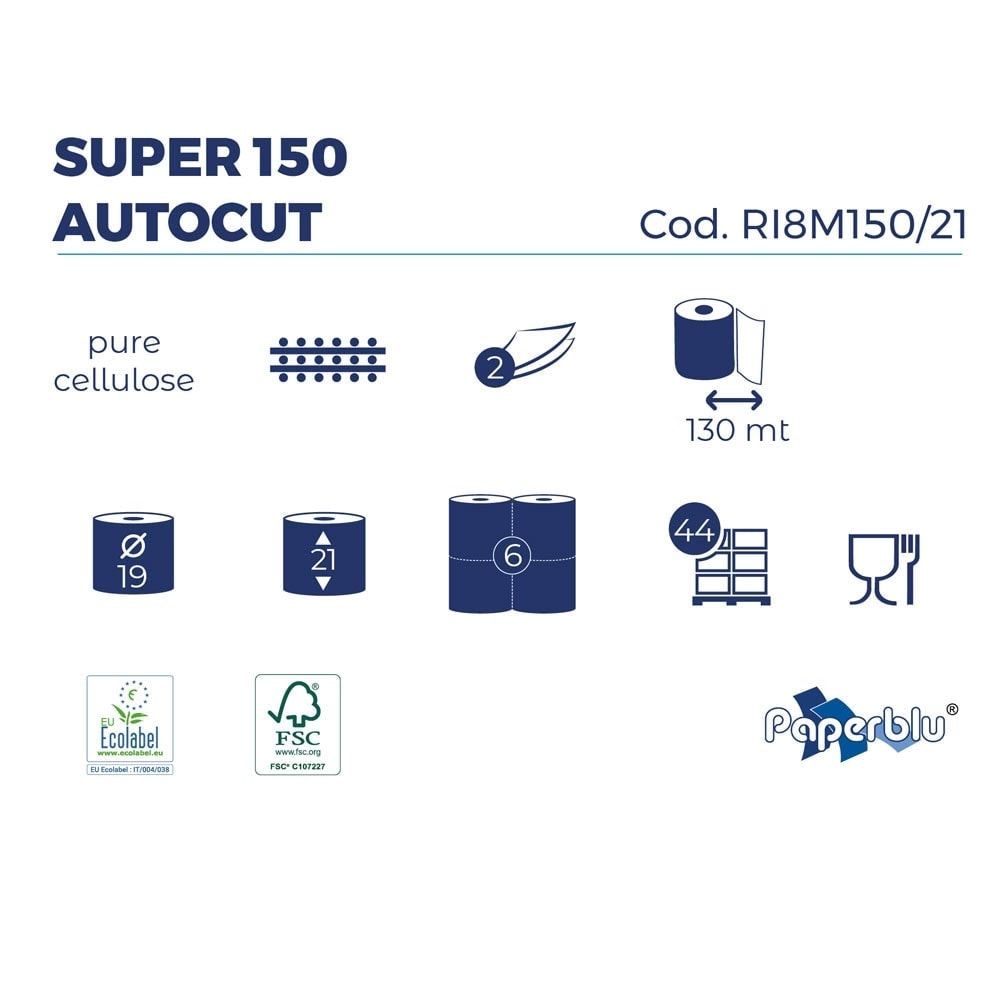 Set 6 role, prosop maini Autocut Paperdi, 130m 5