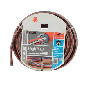 Furtun de gradina, realizat din PVC cu insertie textila, diametrul de 13 mm, lungimea de 50 m, 30 bar, flexibil