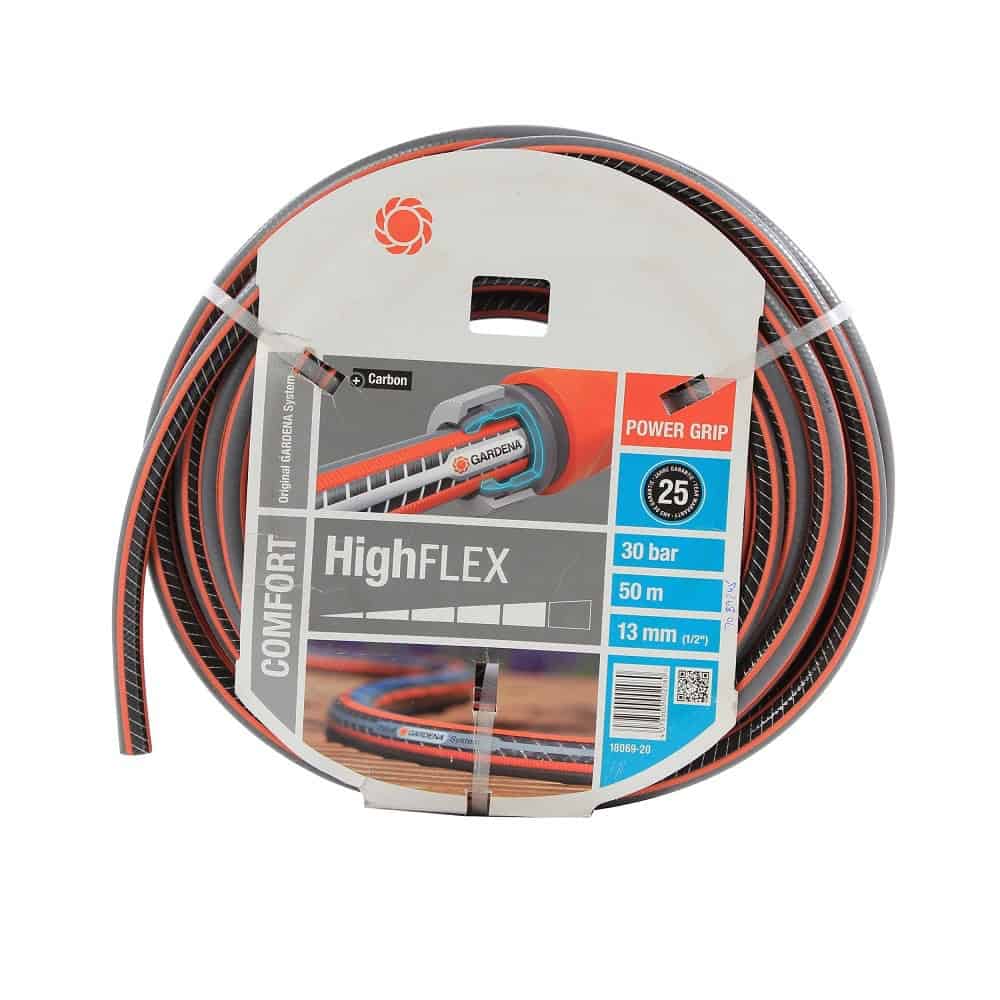 Furtun de gradina, realizat din PVC cu insertie textila, diametrul de 13 mm, lungimea de 50 m, 30 bar, flexibil