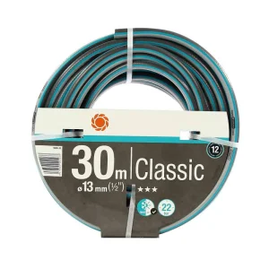 Furtun de gradina, realizat din PVC cu insertie textila, diametrul de 12,5 mm, lungimea de 30 m, presiune pana la 22 bar