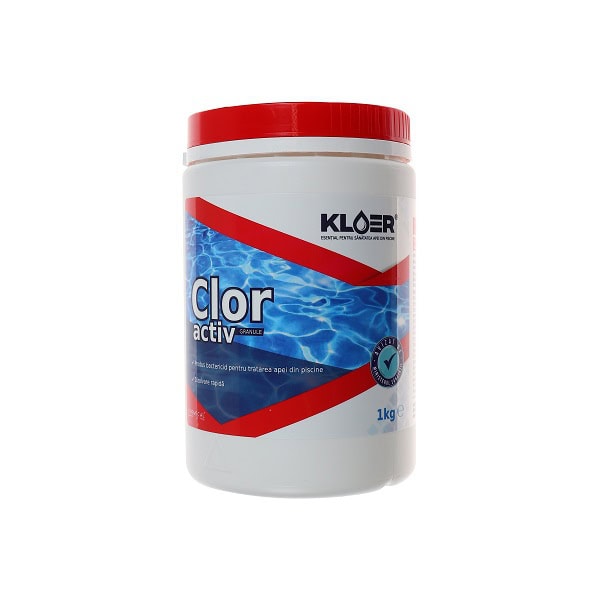 ​Clor activ granule, utilizat pentru dezinfectia apei din piscina, 1 kg