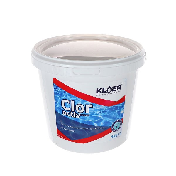 ​Clor activ granule, utilizat pentru dezinfectia apei din piscina, 5 kg