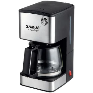 ​Cafetiera, realizata din sticla, 680 W, 0.8 litri, capacitate 6 cesti, functie antipicurare, negru si gri