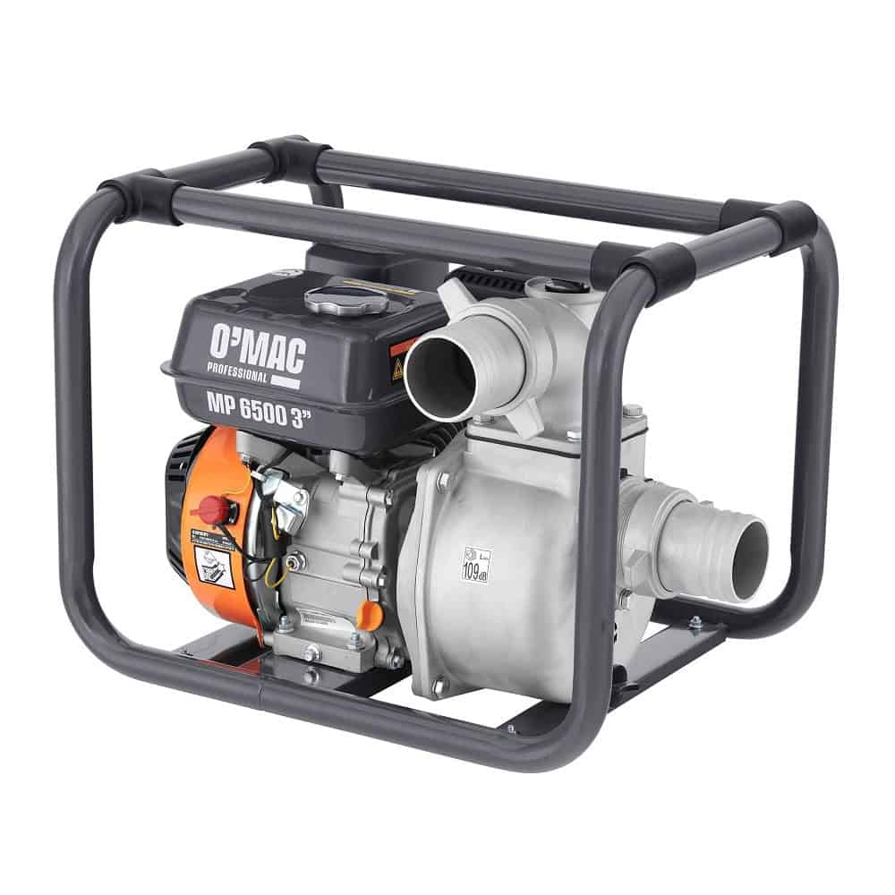 ​Motopompa de apa, functionare in 4 timpi, 6.5 CP, 4.8 kW, debitul maxim de apa de 35 mc/h, benzina fara plumb, turatie motor 3600 RPM 4