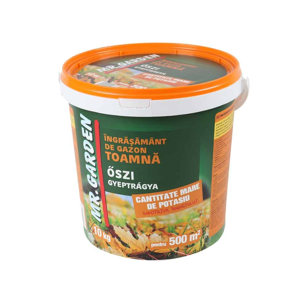 Ingrasamant gazon, pentru fertilizarea de toamna, suprafata de acoperire 500mp, continut ridicat de potasiu, 10 kg