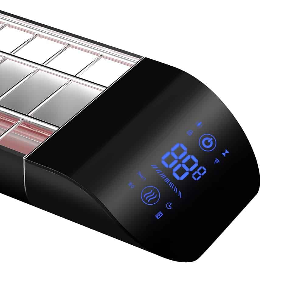 Incalzitor terasa electric, senzor de miscare, display, mod Wi-Fi, timer, 2000 W, IP 65, 870 x 160 x 80 mm 3