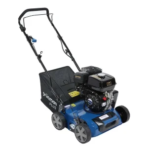 ​Aerator gazon Grunman, pe benzina, motor puternic, 5.58 CP, 4100 W, 4 timpi, latime de lucru 40 cm, sac colector 40 litri
