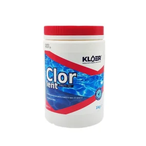 Clor lent tablete 200 grame Kloer, pentru apa piscina, 1 kg