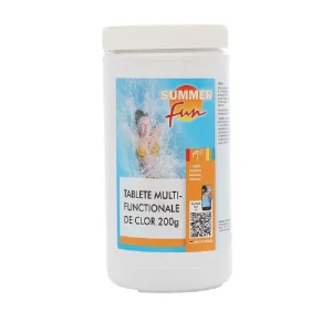 Clor multifunctional tablete de 200 grame Summer Fun, pentru clorulare lenta, pentru apa piscina, 1 kg