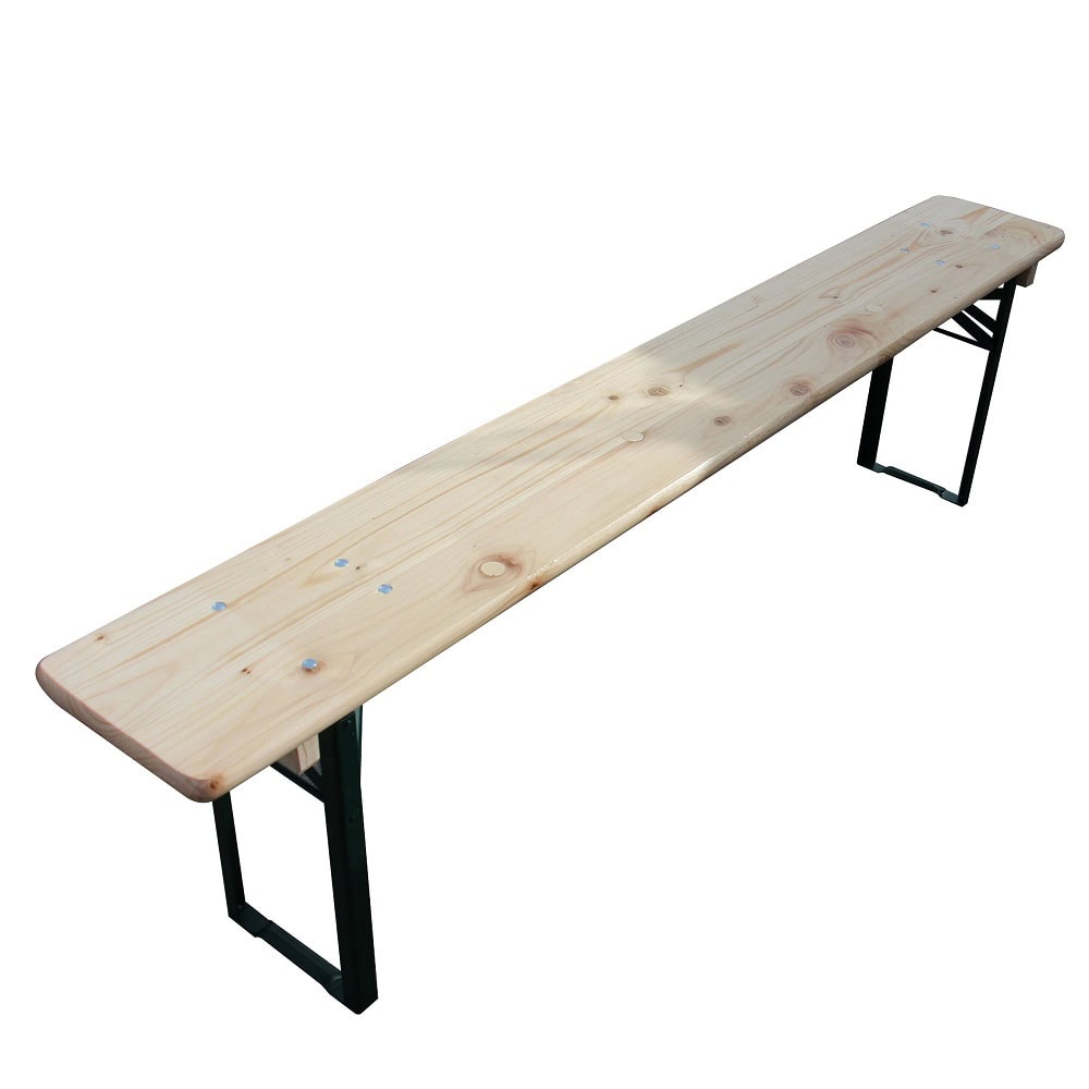 Set mobilier gradina DacEnergy©, cadru din otel, blatul si sezutul din lemn, dimeniuni 180 x 70 cm, culoare crem 3