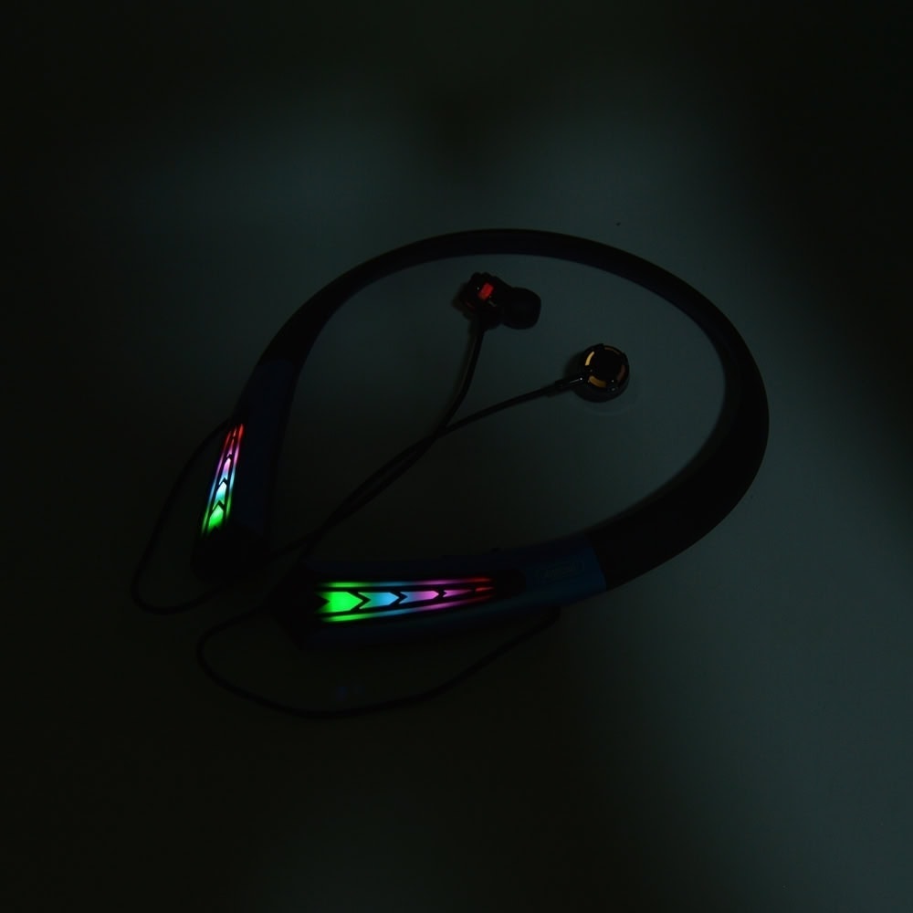 Casti audio Bluetooth sport, LED RGB, stereo, Andowl EF19 4