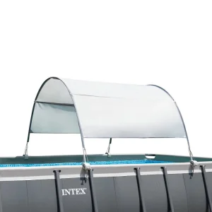 ​Copertina piscina Intex, pentru protectia solara, compatibila cu piscinele dreptunghiulare, 375 x 180 cm, alba