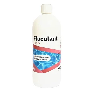 ​Lichid profesional cu actiune rapida pentru limpezirea apei din piscina, Floculant Plus Kloer, concentrat, imbunatateste calitatea apei, actiune rapida, 1 l