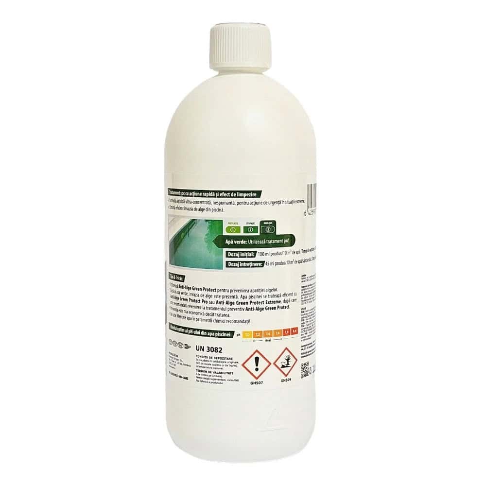 ​Solutie Anti-Alge Green Protect Extreme Kloer, tratament soc impotriva algelor, formula ultra-concentrata, actiune rapida, lichid, 1 L 2