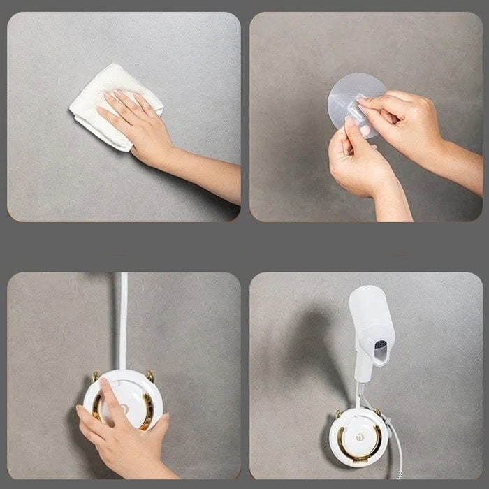 Suport reglabil pentru uscator de par, 360 grade 8