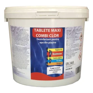 ​Clor maxi combi tablete, pentru piscina, tratarea apei biocid, dezinfectant, 5 kg