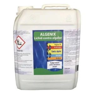 Lichid contra algelor Algenix, produs pentru tratarea apei, biocid, dezinfectant, 5 L