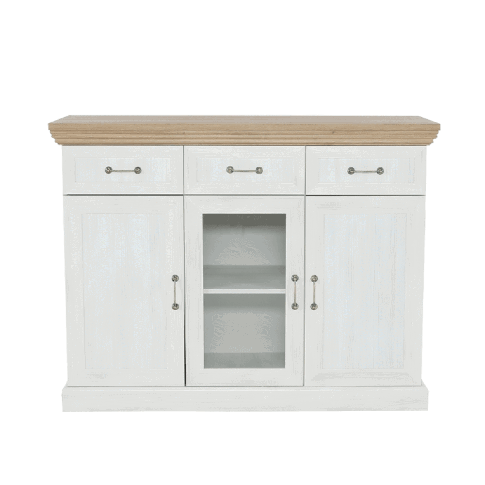 Comoda cu trei usi, pin nordic/stejar salbatic, ROYAL K1S 5