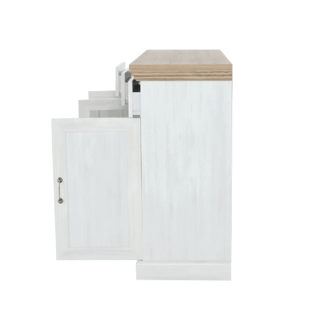 Comoda cu trei usi, pin nordic/stejar salbatic, ROYAL K1S 7