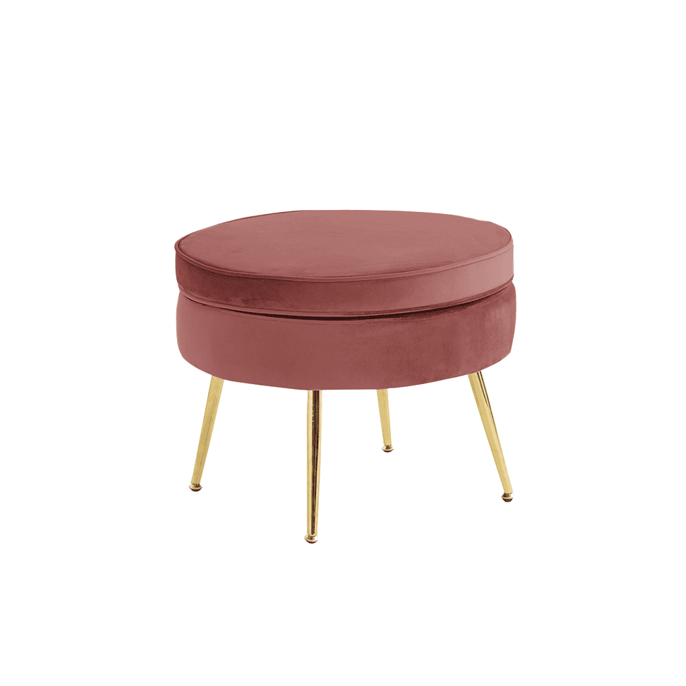Scaun de lux, tesatura de catifea roz / auriu cromat, Art-deco, NOBLIN TIP 1