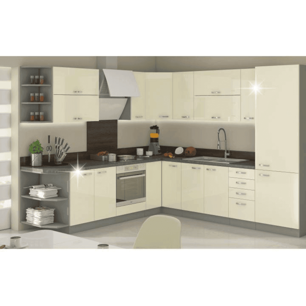 Dulap inalt pentru produse alimentare, alb extra lucios, PRADO 40 DK-210 2F 2