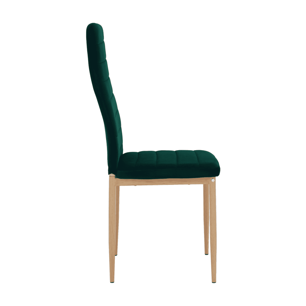 Scaun, tesatura de catifea smarald / stejar, Coleta Nova 5