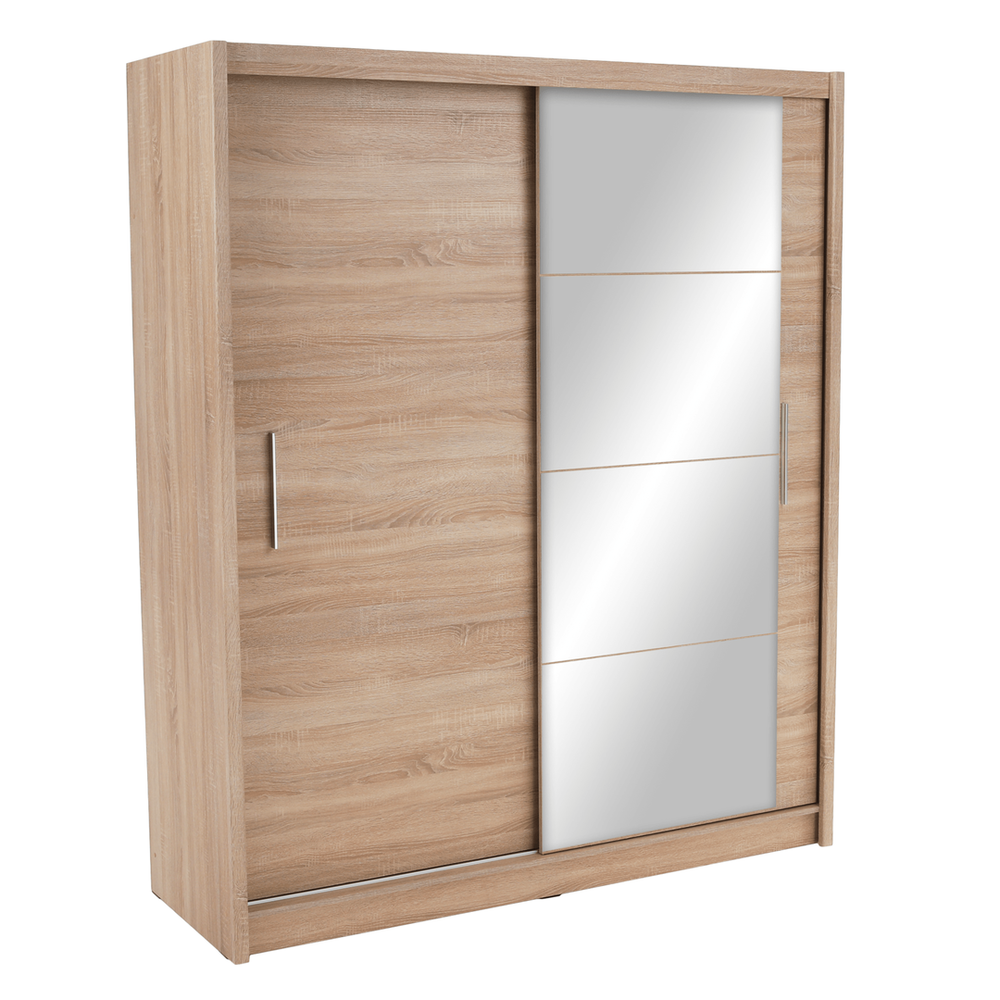Dulap cu usi glisante, stejar sonoma, 180x215, LOW