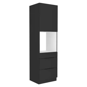 Dulap inalt pentru cuptor incorporabil, negru, SIBER 60 DPS-210 3S1F