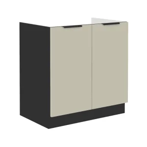 Dulap de chiuveta inferior, casmir/negru, ARAKA 80 ZL 2F BB