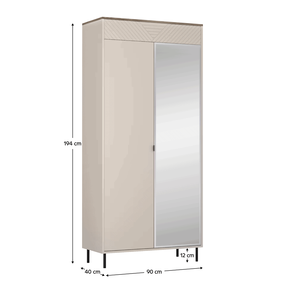 Dulap, casmir/stejar castello, EYCO 2D/40 5
