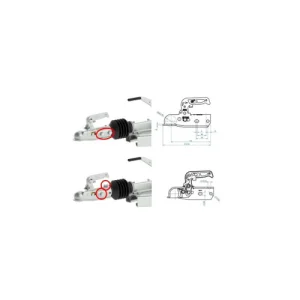 Set cupla remorca cu 3 adaptoare ,suruburi, manson si protectie bara Cod: BC-3000.1D
