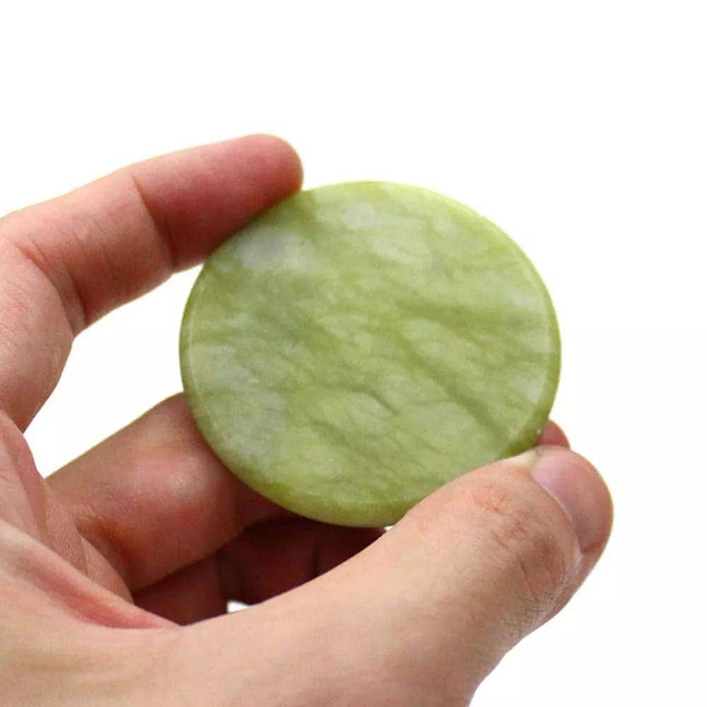 Piatra de Jad verde pentru adeziv extensii gene, diamteru 5cm 2